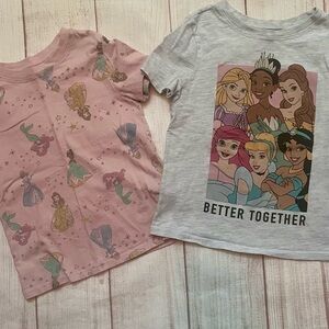 Disney Princess size 4T  (2) Short Sleeve Tees